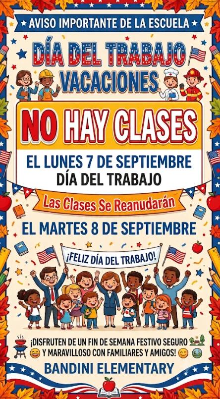 Labor Day Holiday - No School